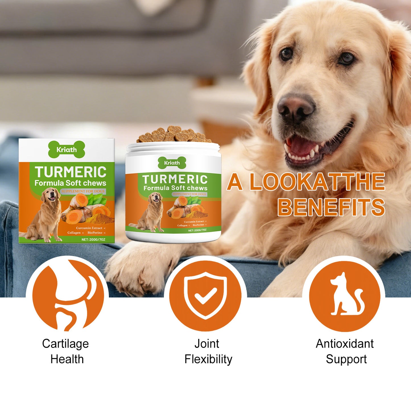 Dog Turmeric Supplement Soft Granules