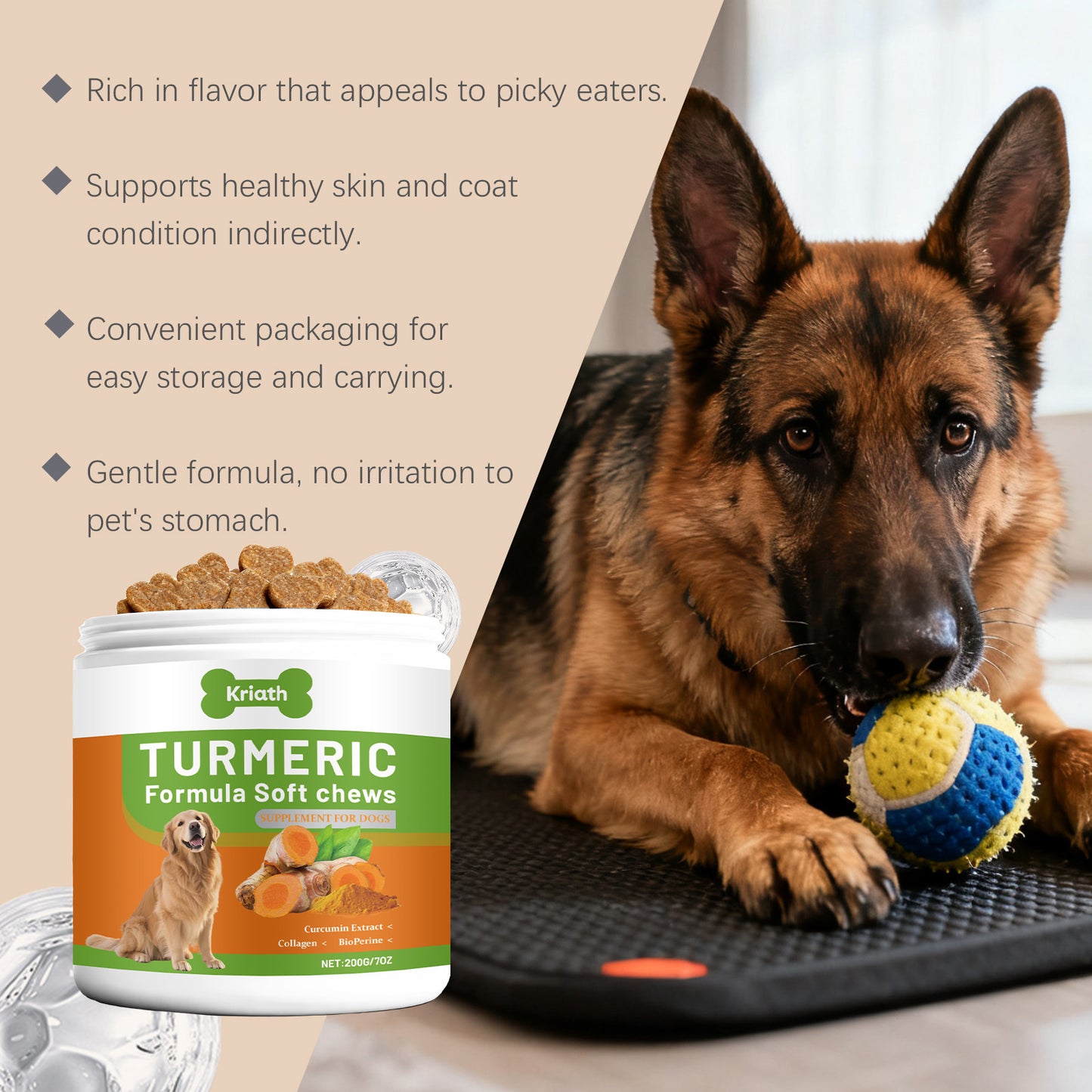 Dog Turmeric Supplement Soft Granules
